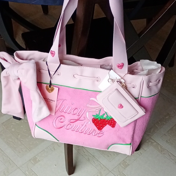 Juicy Couture Handbags - Juicy Couture Light Pink Strawberry Daydreamer with Charm